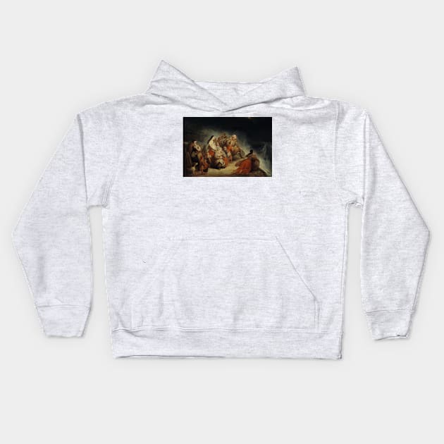 The Storm by Ary Scheffer, circa 1820 Kids Hoodie by Classic Art Stall